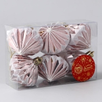 Набор ёлочных игрушек 6 шт. &laquo;Зимнее волшебство. Шэрон&raquo; пластик, 6х5 см