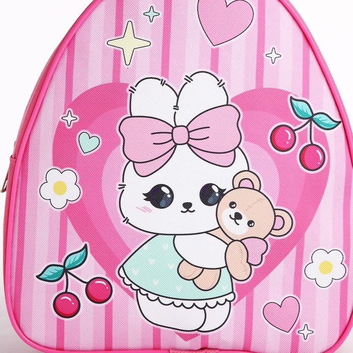 Рюкзак детский для девочки &laquo;Милота&raquo;, 23 х 5 см см, отдел на молнии, цвет красный