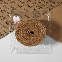 Лента из джута «Кружево», 50 мм, 4,5 ± 0,5 м, цвет белый Лента из джута «Кружево», 50 мм, 4,5 ± 0,5 м, цвет белый