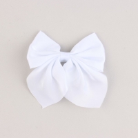 Бант для волос белый школьный &laquo;Самой милой&raquo; на резинке, 11 х 13 см