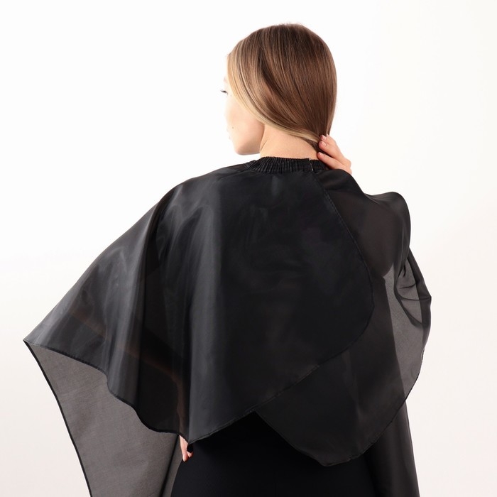 Пелерина парикмахерская, с крючком, цвет чёрный Пелерина парикмахерская, с крючком, цвет чёрный