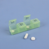 Таблетница - органайзер &laquo;Неделька&raquo;, съёмные ячейки, утро/день/вечер/ночь, 17,5 &times; 10,7 &times; 2,5 см, 7 контейнеров по 4 секции, разноцветная