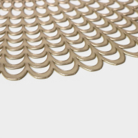 Салфетки сервировочные на стол Доляна &laquo;Солнечная&raquo;, d=38 см, 4 шт, цвет золотой