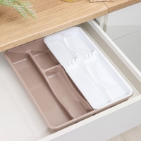 Лоток двойной для столовых приборов, цвет МИКС