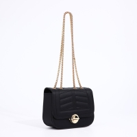 Сумка-мессенджер на застёжке, цвет чёрный