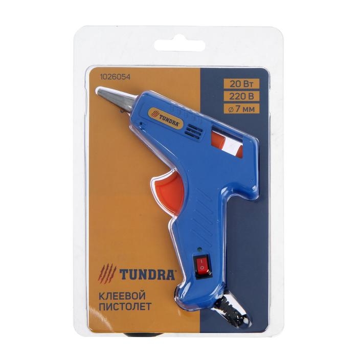 Клеевой пистолет ТУНДРА, 20 Вт, 220 В, выключатель, индикатор, длинное сопло, 7 мм Клеевой пистолет ТУНДРА, 20 Вт, 220 В, выключатель, индикатор, длинное сопло, 7 мм