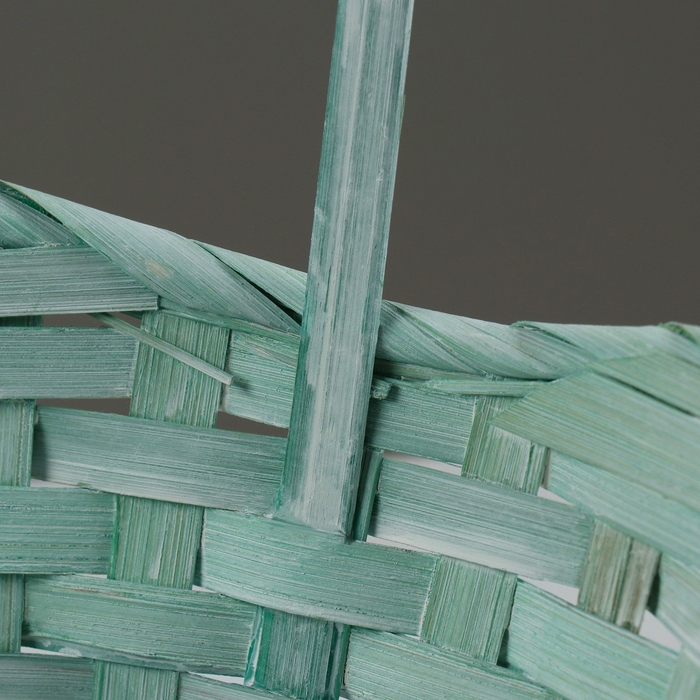 Набор корзин, 19х7,5х9,5/31 см, 22х9х11/34 см, 24х9х11,5/35 см, 3 шт, зелёные, бамбук