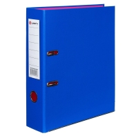 Папка-регистратор А4, 75 мм, Lamark, ПВХ, двухстороннее покрытие, металлическая окантовка, карман на корешок, собранная, синий/розовый Папка-регистратор А4, 75 мм, Lamark, ПВХ, двухстороннее покрытие, металлическая окантовка, карман на корешок, собранная, синий/розовый