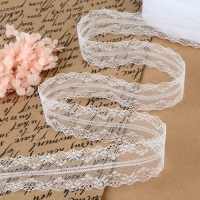 Кружево капроновое, 35 мм &times; 10 &plusmn; 1 м, цвет белый