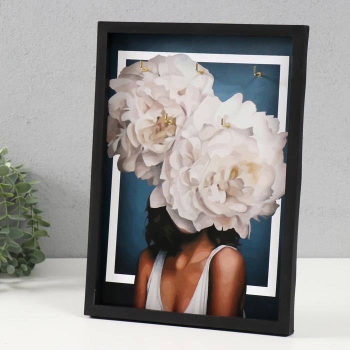 Ключница открытая Ключница открытая "Цветы" 5 крючков, 23х32 см