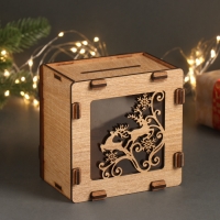 Новогодняя копилка "Олени" 12х12х9 см Новогодняя копилка "Олени" 12х12х9 см