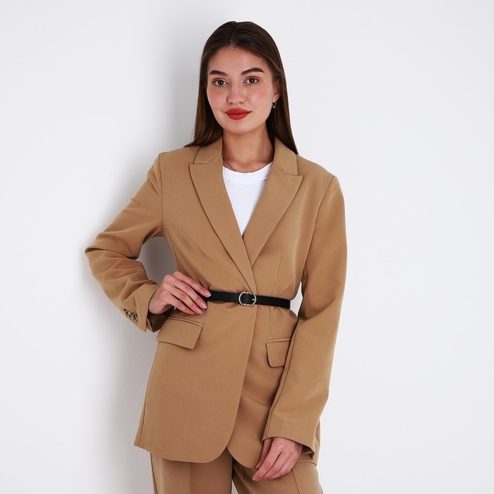 Ремень женский, ширина 2,2 см, пряжка металл, цвет чёрный