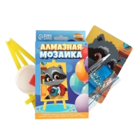 Алмазная мозаика с частичным заполнением на подставке для детей &laquo;Енотик&raquo;, 10 х 15 см