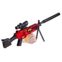 Пулемет «Годзилио», стрельба, гильзы разлетаются, аккумулятор Пулемет «Годзилио», стрельба, гильзы разлетаются, аккумулятор