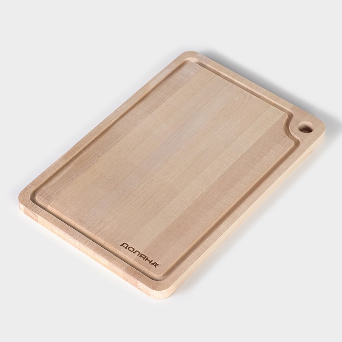 Доска разделочная с канавкой, 33&times;22&times;1,5 см, берёза