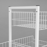 Стойка универсальная &laquo;Для зонтов&raquo; 10 корзин, металл, 82,5&times;40&times;160 см, белый