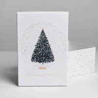 Набор подарочных коробок 3 в 1 &laquo;Ёлочки&raquo;, 26 х 17 х 10‒32.5 х 20 х 12.5 см, Новый год