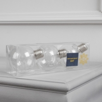 Набор ёлочных шаров &laquo;Игра искр&raquo; 3 шт., батарейки, 1 LED, свечение тёплое белое