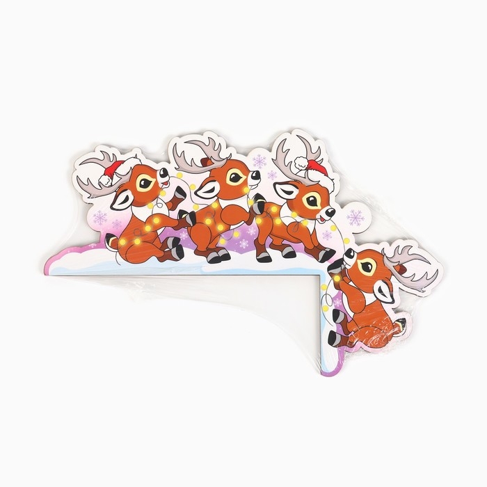 Декор на раму двери новогодний &laquo;Олени&raquo;, на Новый Год, 29 х 18,1 см