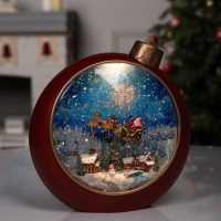 Фигура светодиодная &laquo;Ночные огни&raquo;, 20.9х21.3х8.5 см, музыка, батарейки ААх3 (не в комплекте), USB, свечение тёплое белое