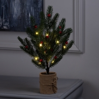 Светодиодный куст &laquo;Ель малая&raquo; 35 см, 30 LED, батарейки AAx3 (нет в комплекте), свечение тёплое белое