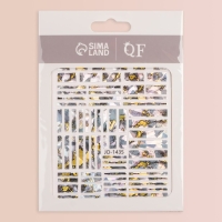 Наклейки для ногтей «Битое стекло», фольгированные, цвет фиолетовый/золотистый/графит Наклейки для ногтей «Битое стекло», фольгированные, цвет фиолетовый/золотистый/графит