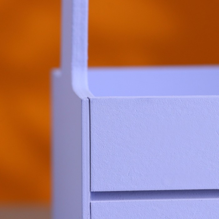 Ящик - кашпо деревянный 25х15х30 "Любимой Маме" Лавандовый