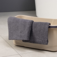 Тряпка для пола Raccoon, 220 г/м&sup2;, 60&times;80 см, микрофибра, ультразвуковая обработка края, 2 шт, цвет серый