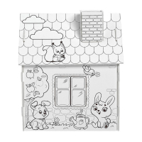 Домик-раскраска &laquo;Весёлые зверята&raquo;, 3в1