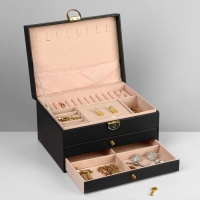 Подставка для украшений Queen fair &laquo;Шкатулка&raquo; 3 яруса, 23&times;17&times;13 см, цвет чёрный