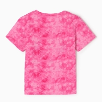 Футболка для девочки "Marie", Коты аристократы, &laquo;Тай-дай&raquo;, рост 86-92 см, цвет розовый