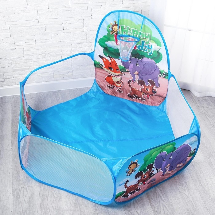 Палатка детская игровая - сухой бассейн для шариков «Зверята» без шаров Палатка детская игровая - сухой бассейн для шариков «Зверята» без шаров