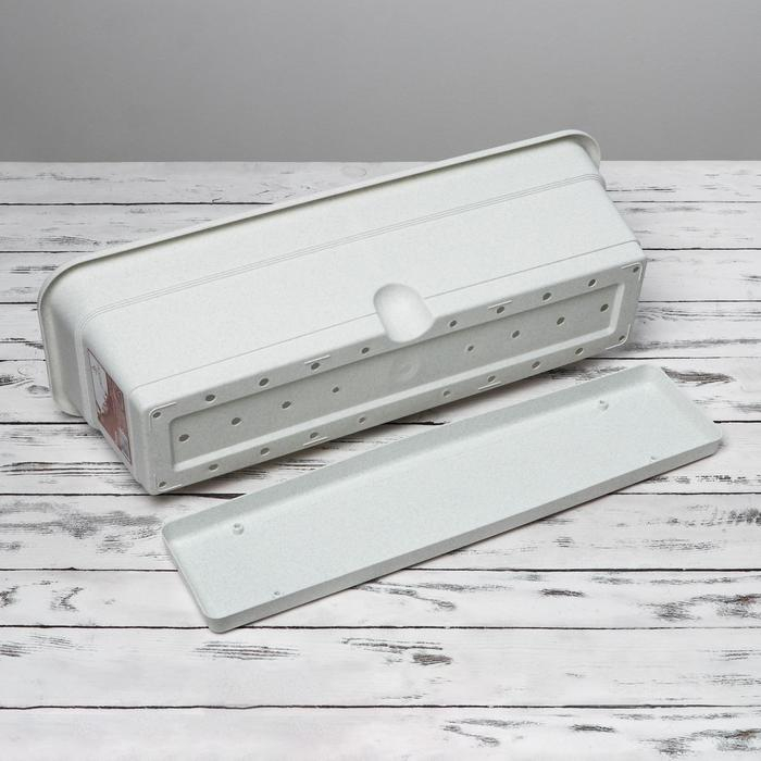 Ящик балконный для цветов, 12 л, 60 см, цвет мрамор Ящик балконный для цветов, 12 л, 60 см, цвет мрамор