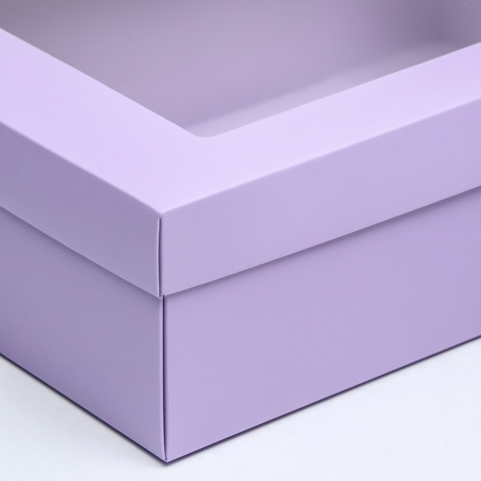 Коробка подарочная складная, упаковка, &laquo;Лавандовая&raquo;, с окном 30 х 20 х 9 см