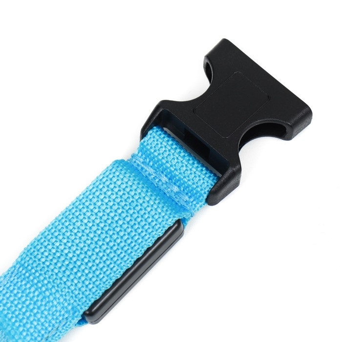 Ошейник с подсветкой, зарядка от USB, размер M, ОШ 37-46 см, 3 режима, голубой