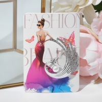 Брошь &laquo;Павлин&raquo; королевский, цвет белый в серебре