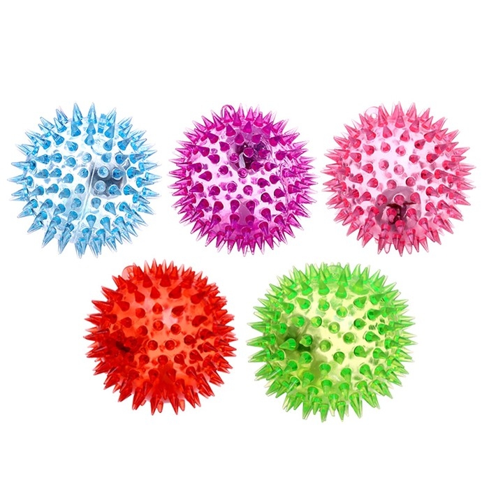 Мяч &laquo;Ёжик&raquo;, световой, с пищалкой, цвета МИКС