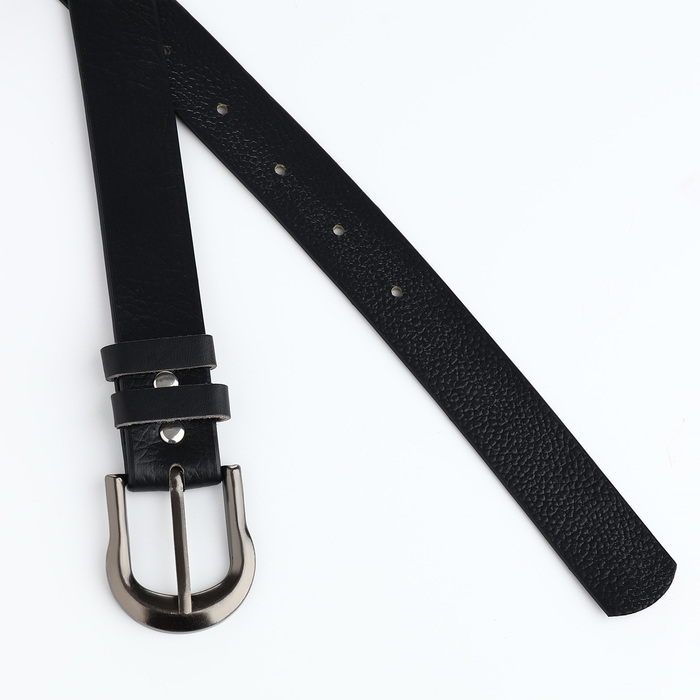 Ремень мужской, ширина 3 см, пряжка металл, цвет чёрный