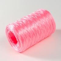 Пряжа "Для вязания мочалок" 100% полипропилен 400м/100&plusmn;10 гр в форме цилиндра (персик)