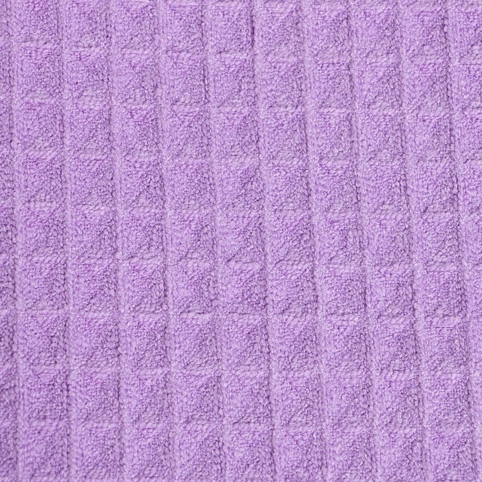 Набор для бани и ванной Этель &laquo;Вафля&raquo; полотенце 70*140 см+чалма 21*25 см, цв.фиолетовый