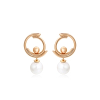 Серьги с жемчугом XUPING модерн, цвет белый в золоте