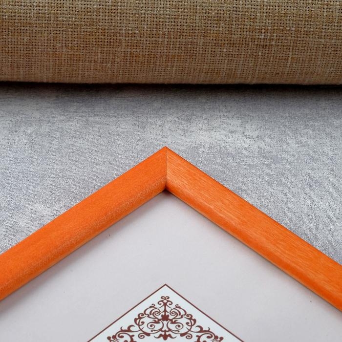 Фоторамка сосна с14 21х30 см, 069 оранжевый (пластиковый экран)