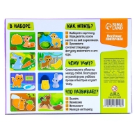 Развивающая игра на липучках &laquo;Изучаем животных. Кто что ест?&raquo;