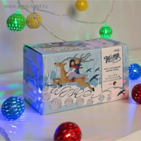 Гирлянда &laquo;Нить&raquo; 4 м с насадками &laquo;Шарик с узором&raquo;, IP20, прозрачная нить, 20 LED, свечение мульти, 8 режимов, 220 В