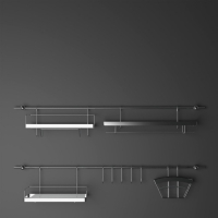 Рейлинговая система для кухни Доляна: базовый набор, 16 предметов Рейлинговая система для кухни Доляна: базовый набор, 16 предметов