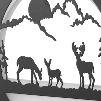 Бра "Олень" LED 24Вт 3000-4000К черный 22х3,5х22 см