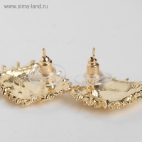 Серьги металл &laquo;Карибы&raquo; ромб, цвет золото