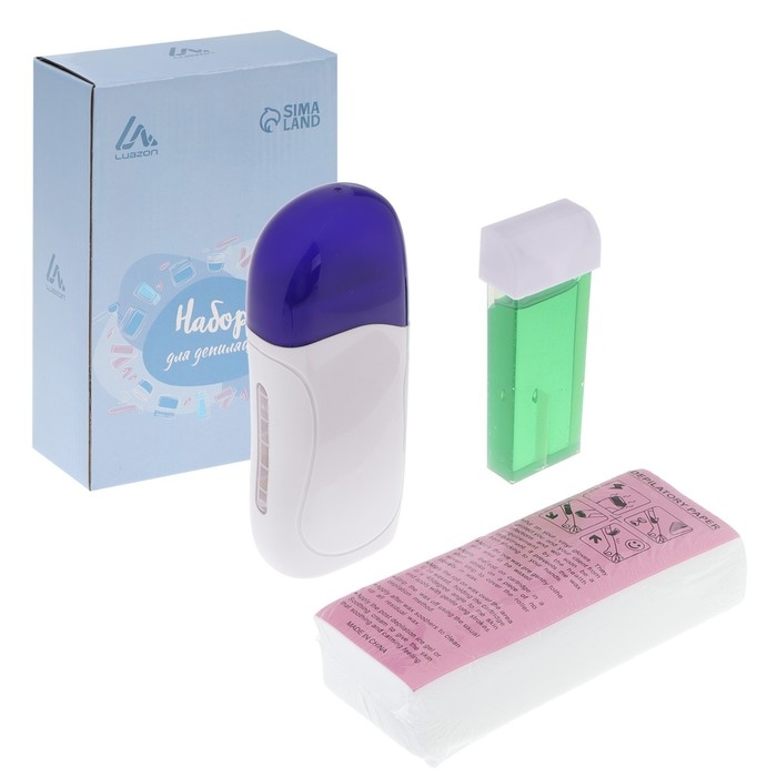 Набор для депиляции Luazon Воскоплав кассетный, 80 Вт, воск, полоски для депиляции Набор для депиляции Luazon Воскоплав кассетный, 80 Вт, воск, полоски для депиляции