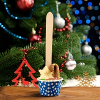 Новый год. Фигурный шоколад "Горячий шоколад с маршмеллоу "Снежинка", 47 г