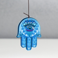 Музыка ветра металл, дерево "Абхая мудра" 3 колокольчика h=34 см Музыка ветра металл, дерево "Абхая мудра" 3 колокольчика h=34 см